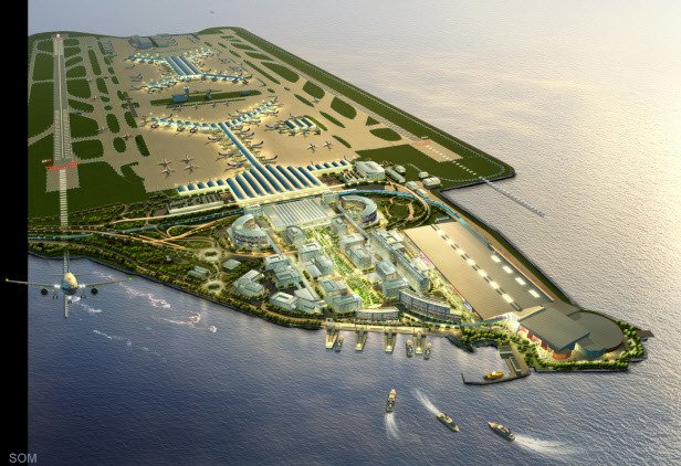 Full Great Modular view of Hong Kong International Airport