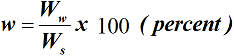 Moisture Content Equation