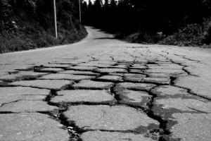 Alligator Cracks in Road