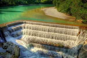 Lech River Bavaria Weir